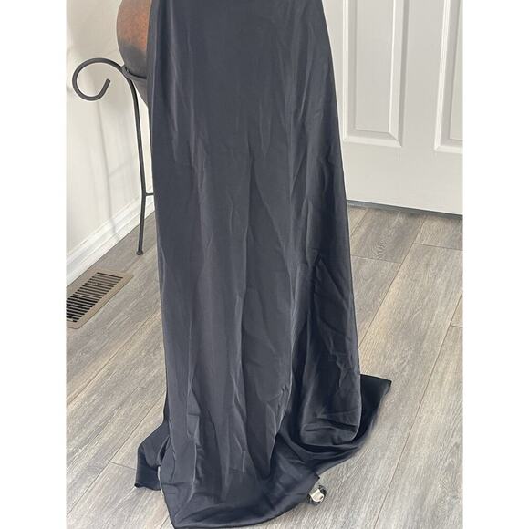 Calvin Klein Satin Maxi Dress Black XS Sleeveless Sweetheart Neckline Formal - Picture 6 of 14